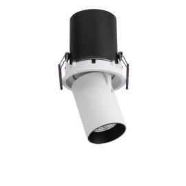Spoturi incastrabile spatii comerciale - Spot LED incastrabil ajustabil design modern PIN alb