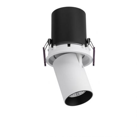 Spoturi incastrabile spatii comerciale - Spot LED incastrabil ajustabil design modern PIN alb