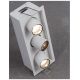 Spoturi incastrabile spatii comerciale - Corp LED incastrabil cu 3 Mini Spoturi ajustabile DESERT albe
