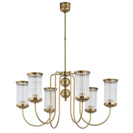 Candelabre, Lustre - Candelabru 6 brate design clasic din alama OLZANO