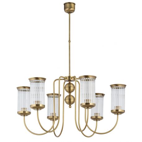 Candelabre, Lustre - Candelabru 6 brate design clasic din alama OLZANO