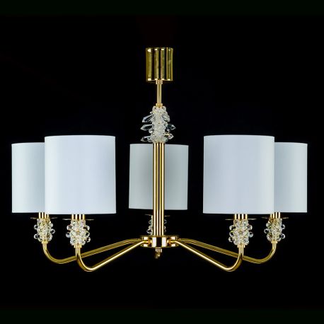 Lustre Cristal Bohemia - Candelabru 5 brate LUX design modern, Cristal Bohemia Exclusive TRINITY 01-CH