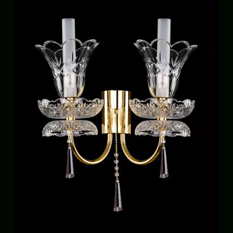 Aplice Cristal Bohemia - Aplica deosebita cu 2 brate design LUX Cristal Bohemia Exclusive ISABELL 01-WL