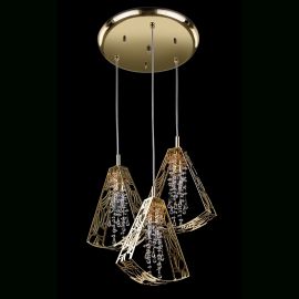 Lustre Cristal Bohemia - Lustra cu 3 pendule cu model design minimalist SWING 03-CH+ Cristal Bohemia Exclusive