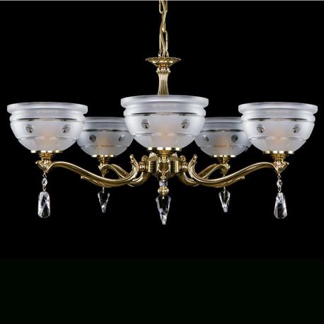 Lustre Cristal Bohemia - Candelabru 5 brate Cristal Bohemia Exclusive SAFFIRA V.
