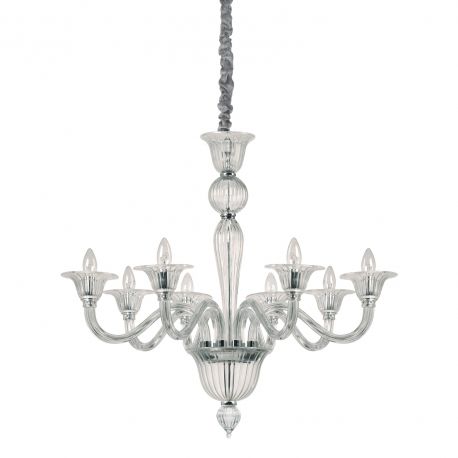 Candelabre, Lustre - Candelabru elegant cu 8 brate BRIGITTA SP8 TRASPARENTE