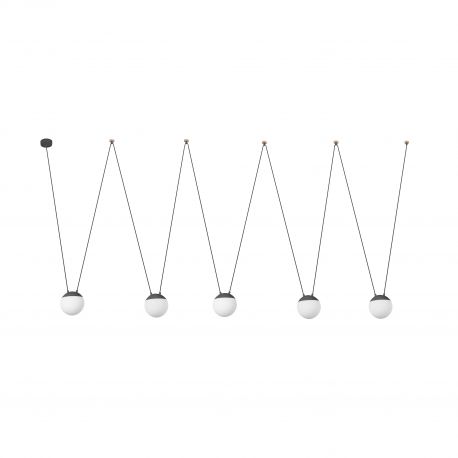 Pendule, Lustre suspendate - Lustra / Pendul MINE SPACE Dark grey suspension PC 5L