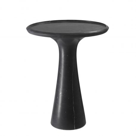 Masute Living - Masuta auxiliara design LUX din marmura Pompano low, negru