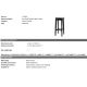 Scaune Bar - Scaun de bar design modern Dareau, negru H-76,5cm
