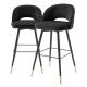 Scaune Bar - Set de 2 scaune de bar design modern LUX Cliff, negru
