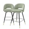 Set de 2 scaune de bar design modern LUX Cliff, H-92,5cm verde
