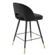 Scaune Bar - Set de 2 scaune de bar design modern LUX Cliff, H-92,5cm negru