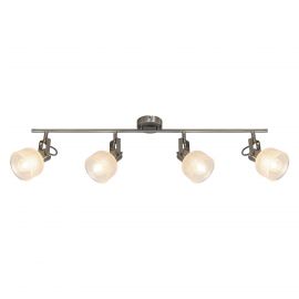 Plafoniere cu spoturi, Spoturi aplicate - Lustra 4 spoturi design clasic FRANCIS crom satin