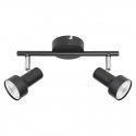 Aplica 2 spoturi design industrial metalica KONRAD negru 