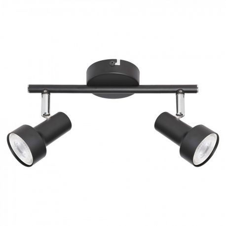 Plafoniere cu spoturi, Spoturi aplicate - Aplica 2 spoturi design industrial metalica KONRAD negru