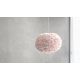 Pendule, Lustre suspendate - Abajur modern cu pene de gasca EOS roz, 65cm