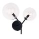 Aplice, corpuri de iluminat pentru pereti - Aplica design industrial, minimalist Lollipop 2L negru