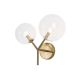 Aplice, corpuri de iluminat pentru pereti - Aplica design industrial, minimalist Lollipop 2L alama