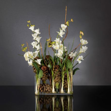 Aranjamente florale LUX - Aranjament floral design LUX ETERNITY RECTANGULAR VASE CORINTO