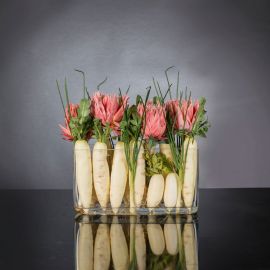 Aranjamente florale LUX - Aranjament floral decor festiv design LUX RECTANGULAR VASE DELFI