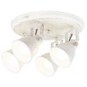 Plafoniera, Lustra cu 4 spoturi design VINTAGE, finisaj alb antic, Vivienne