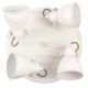 Plafoniere cu spoturi, Spoturi aplicate - Plafoniera, Lustra cu 4 spoturi design VINTAGE, finisaj alb antic, Vivienne