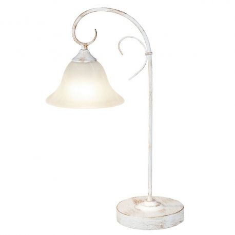 Veioze - Veioza, Lampa de masa design VINTAGE, finisaj alb antic, Katherine