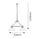 Pendule, Lustre suspendate - Lustra, Pendul clasic 2 brate, L-70cm, Marian