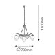 Candelabre, Lustre - Candelabru 3 brate, diametru 70cm Annabella