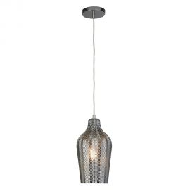 Pendule, Lustre suspendate - Pendul sticla deco stil modern Chevron fumuriu