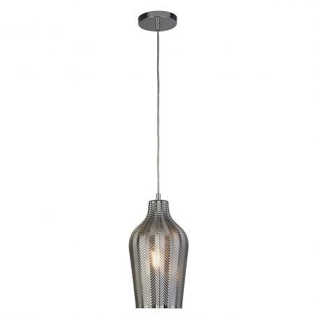 Pendule, Lustre suspendate - Pendul sticla deco stil modern Chevron fumuriu
