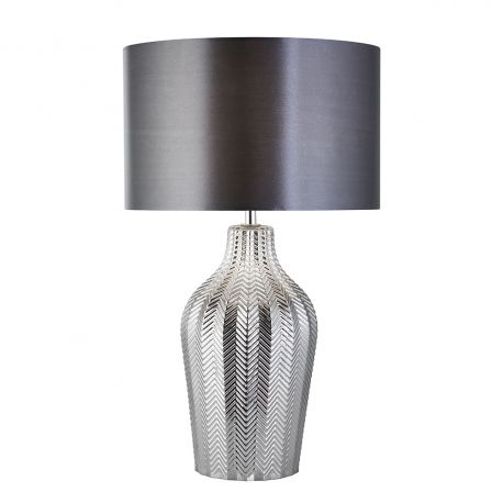 Veioze - Veioza / Lampa eleganta stil modern Chevron gri/fumurie