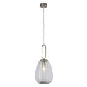 Pendul sticla deco stil modern Elixir clar / satin nickel