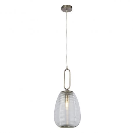 Pendule, Lustre suspendate - Pendul sticla deco stil modern Elixir clar / satin nickel