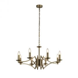 Candelabre, Lustre - Candelabru clasic cu 8 brate stil elegant Ascot alama antic