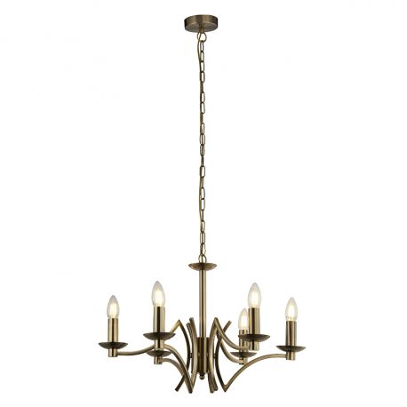 Candelabre, Lustre - Candelabru clasic cu 6 brate stil elegant Ascot alama antic