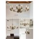 Candelabre, Lustre - Candelabru clasic cu 6 brate stil elegant Ascot alama antic