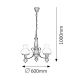 Candelabre, Lustre - Candelabru rustic 3 brate, diam.60cm, Petronel