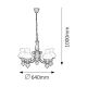 Candelabre, Lustre - Candelabru rustic 5 brate, diam.64cm, Petronel