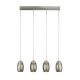Pendule, Lustre suspendate - Lustra LED moderna cu 4 pendule Cyclone