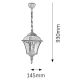 Aplice - Pendul pentru iluminat exterior, inaltime reglabila, IP43, argintiu antic Toscana