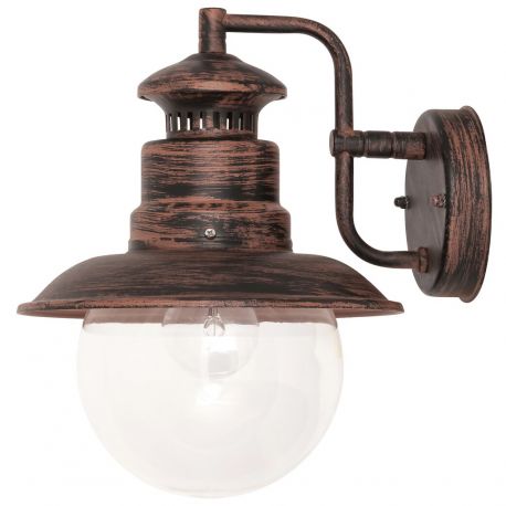 Aplice - Aplica pentru iluminat cu protectie IP44 de exterior, finisaj maro antic, Odessa
