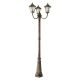 Stalpi - Stalp exterior cu 3 brate, H-210cm, IP43, auriu antic Madrid