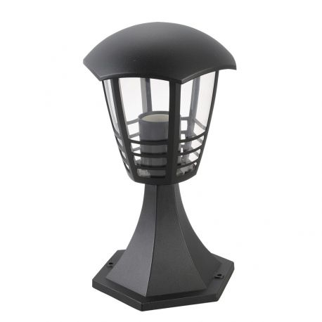 Stalpi - Stalp pentru iluminat exterior clasic, negru, H-29,7cm, IP44 Marseille