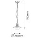 Pendule - Lustra, Pendul pentru iluminat exterior cu protectie IP44, diametru 24cm, Oslo
