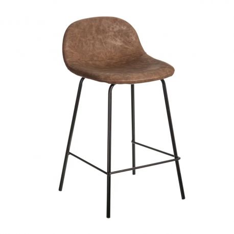 Seturi scaune, HoReCa - Set de 2 scaune de bar design modern Jaffer, maro inchis