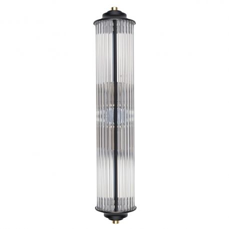 Aplice, corpuri de iluminat pentru pereti - Aplica moderna din alama Siri negru, 54cm