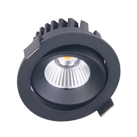 Iluminat pentru baie - Spot LED directionabil, incastrabil tavan fals / plafon IP65 CYKLOP negru