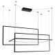 Pendule, Lustre suspendate - Lustra LED dimabila, XXL suspendata design modern GEOMETRIC negru