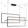 Lustra LED dimabila, XXL suspendata design modern GEOMETRIC negru